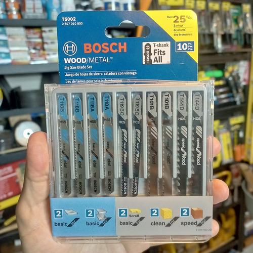 Hojas De Sierra Caladora (10 Pzs) Surtidas T-shank - Bosch