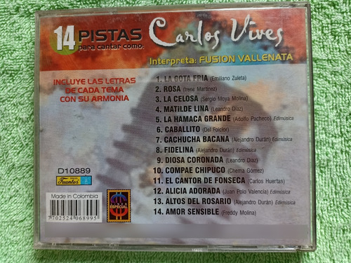 Eam Cd 14 Pistas Para Cantar Como Carlos Vives 2000 Karaoke