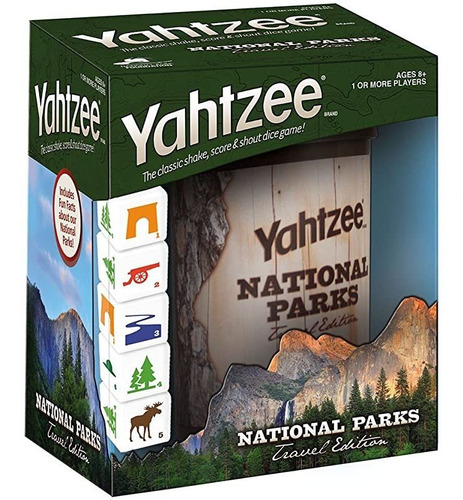 Viajes Yahtzee Parques Nacionales Edición | Clásico Juego De