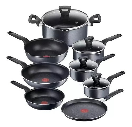 Batería Cocina Tfal Ollas Sartenes Antiadherente 11pz