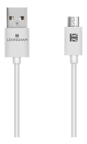 Cable Micro Usb Lexingham 5700 Blanco 1 Metro