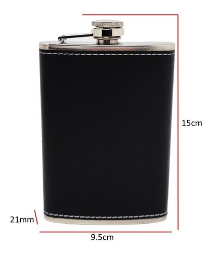 Kit Cantil Porta Bebidas Funil Copo Whisky Abridor