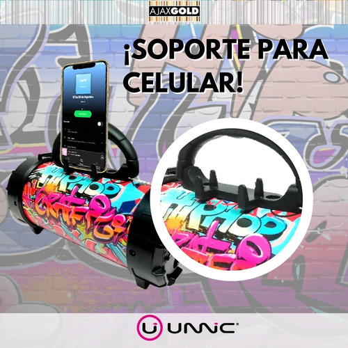 Parlante Bluetooth Portatil Unnic Usb Musica Sd 10w Linterna