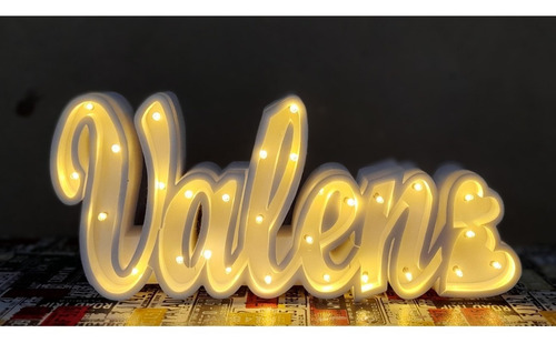 Nombres Iluminados 4 Letras 25 Cm - Polyfan Cartel Con Luces