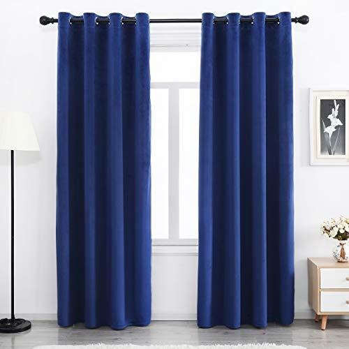 Cortinas De Terciopelo Azul Marino Azul Marino 63 B563v