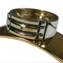 Comprar Anel De Prata 950k Atlantis Louksor Com Ouro Infinito Belo
