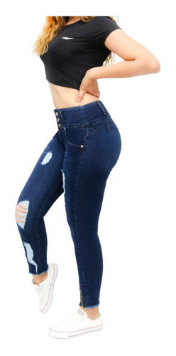 Jeans Para Dama Michaelo Jeans Tipo Colombiano Ref 6394