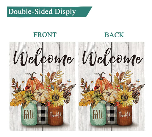 Seasonal Garden Flags Set,double Sided 12.5 X 18 Inch Yard F