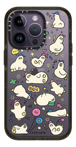 Funda Rígida Transparente Tipo Pato Para iPhone 15