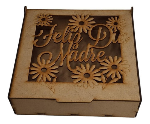 Imagen 7 de 9 de Caja Con Motivos Mama En Mdf Corte Laser