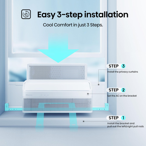 Hisense Awl1225tw1w Aire Acondicionado De Ventana 12000 Btu