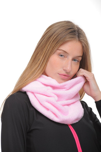 Tini Cuellito Polar Bufanda Cuellos Capucha Rosa