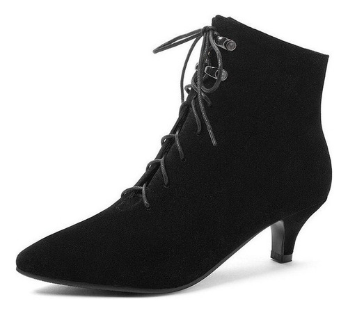 Botas Cortas Para Mujer (5 Cm, Tacón Alto, Talla Gra