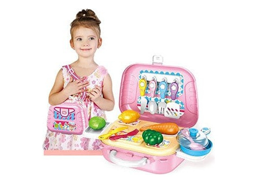 Cocina Lonchera Chef Cooking 2 En 1 Portátil Niñas Y Niños