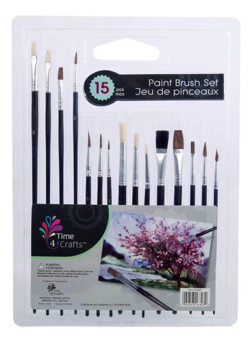 Time 4 Crafts 15 Pinceles De Pintura Para Artistas, 8; 5 X 1