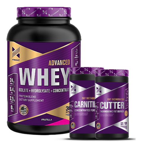 Combo Reducc. Peso: Advanced Whey + Cutter + L-carnitina