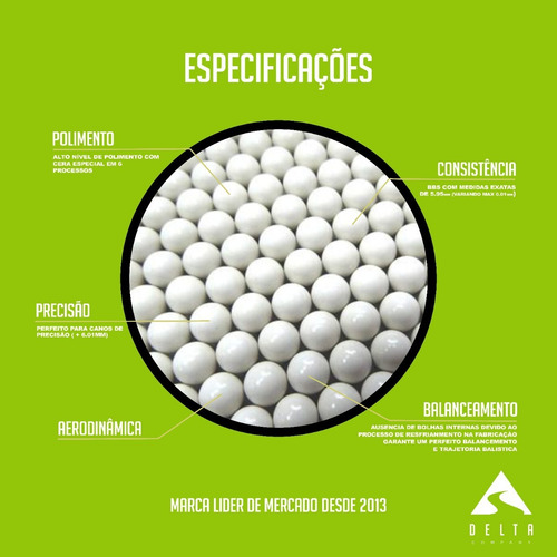 Imagem 5 de 7 de Munição Airsoft Bbs Esfera 6mm Bioattack Biodegradável 0.25g