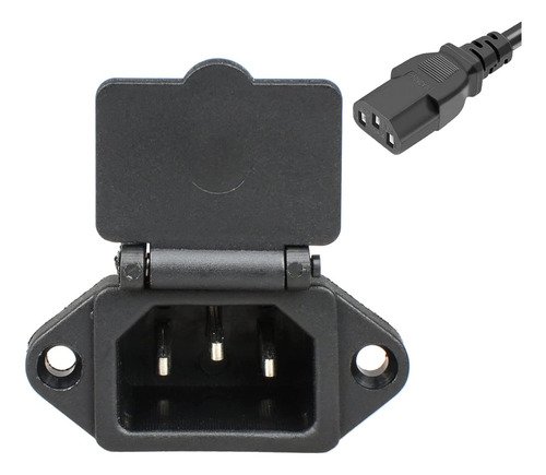 Adaptador De Enchufe Iec 320 C14 Para Panel De 250v 10a