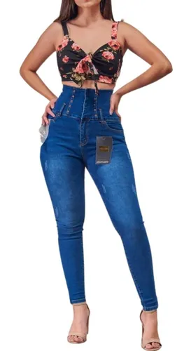Pantalón costillero mezclilla hot sale