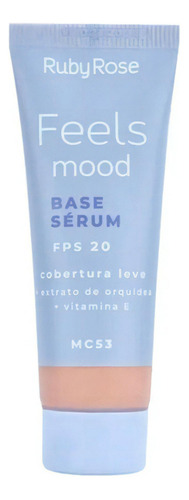 Base Serum Feels Mood Fps20 Vegana Ruby Rose Rekabeautyshop Tono MC 53 (BEGE 5/BEGE 6)