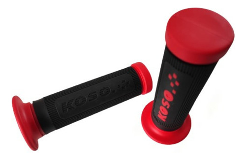 Grips, Puños, Mangos Tipo Koso Racing Negro Y Rojo