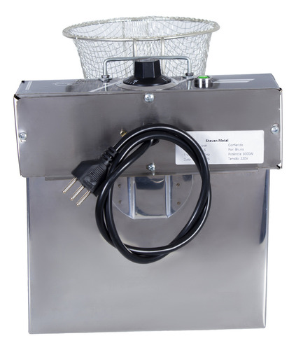 Fogão Inox Frituras De Churros Salgados Com Resistencia - R2 Cor Cinza 127v