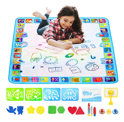 Alfombra Mágica De Agua Wiwaplex 100x100 Cm Para Niños