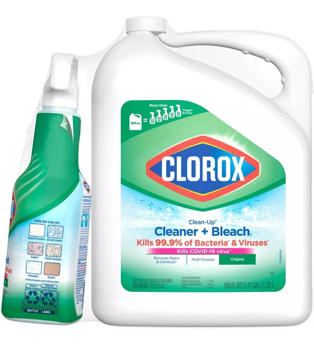 Clorox Clean-up Blanqueador 5.32l + Botella De Recarga 946ml