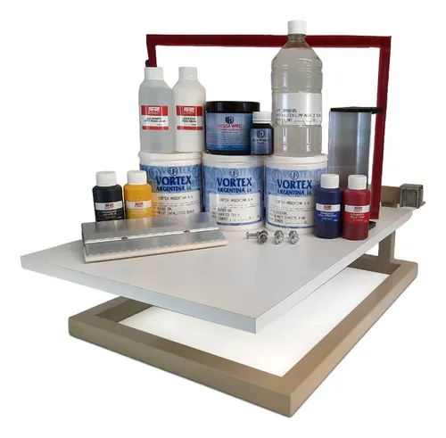 comprar Kit Serigrafia + Mesa Lineal Con Bloquete Y Schablon