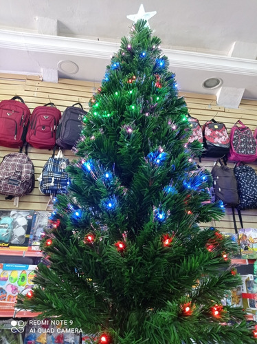 Árvore De Natal Led E Fibra Ótica 1,50 M C/estrela C\frete | MercadoLivre