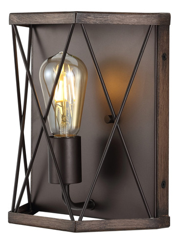 Liam Aplique Led Rustico Hierro Luz Industrial Moderno Baño