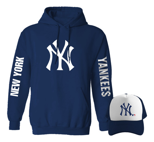 Paquete Sudadera + Gorra Modelo Mlb New York Yankees