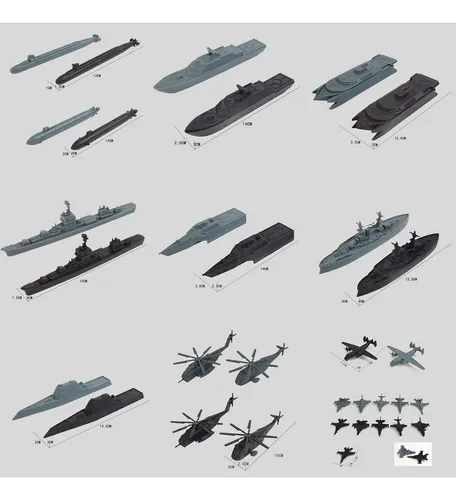 17 Piezas Juguete Portaaviones Juguete Con Modelos De