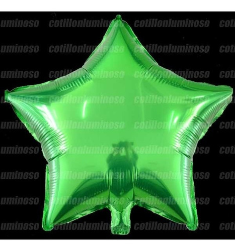 10 Globos Metalizados Estrella Verde 45cm O 18 Pulgadas