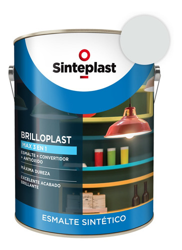 Esmalte Sintético + Convertidor Brilloplast 3 En 1 4lts 