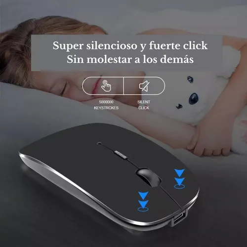 Promo 2x1! Mouse Recargable Bluetooth Usb C/ Windows Mac