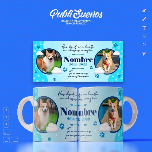 Imagen 7 de 10 de Plantillas Funebres Perritos / Cod0133