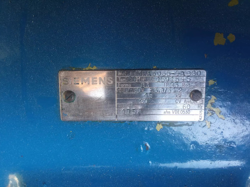 Motor Trifásico Siemens 15 Kw 20hp 1758 Rpm (Usado)