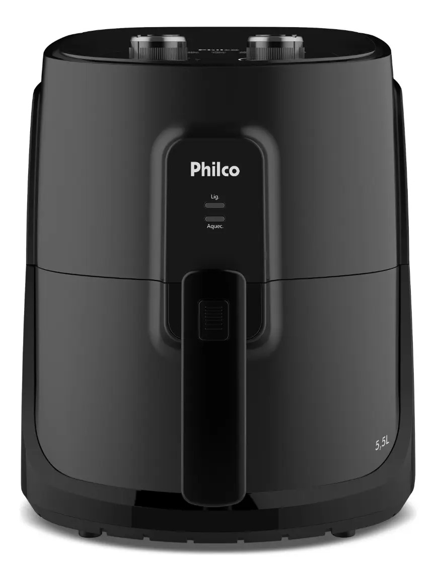 Air Fryer Philco 5,5l Revestimento Redstone 1500w Paf55b Preto 127v