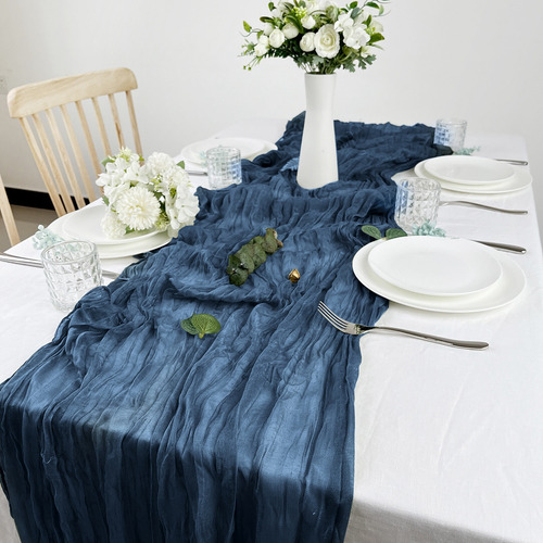 Camino De Mesa De Tela Para Banquetes, Mesa De Gasa Para Com
