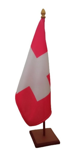  Bandera Mastil Suiza Para Escritorio 