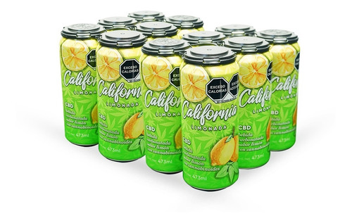 Limonada California Cbdlife - Bebida Sabor Limón 12 Pack