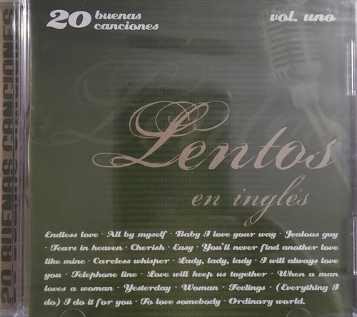 Lentos En Ingles Vol. 1  Cd Nuevo 20 Buenas Canciones  