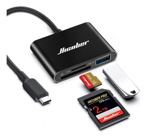 Lector De Tarjetas Usb C A Sd Hicober De 2 Tb De Capacidad P