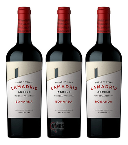 Vino Lamadrid Clasico Bonarda Pack X3 Unidades