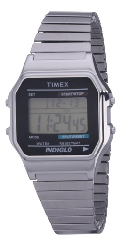 Timex Reloj Para Hombre Tclassic Digital Plateado Extralargo