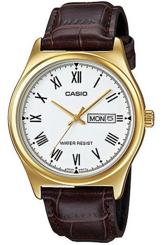 Relógio Casio Couro - Mtp-v006gl-7budf