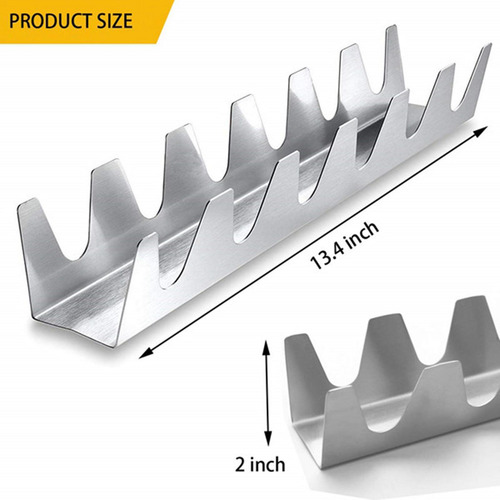 Soporte De Taco De Acero Inoxidable Plateado Soporte Placa