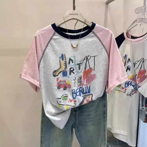 Camiseta De Algodón De Talla Grande Para Mujer, Ropa Casual