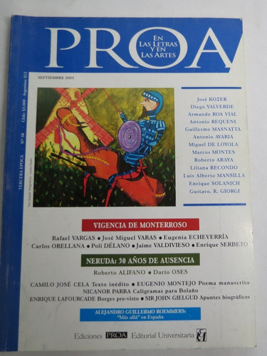 Revista Proa Argentina - Neruda 30 Años De Ausencia